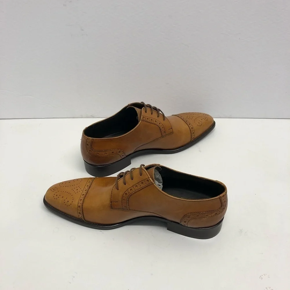 Duca shoes tan captoe leather calf oxford